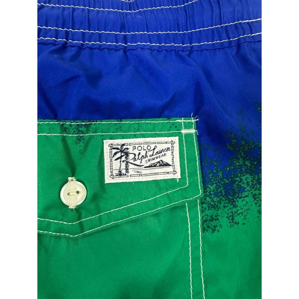 Polo Ralph Lauren Wellness Club Swim Trunks Mens XL Yellow Ombre NWT Recycled
